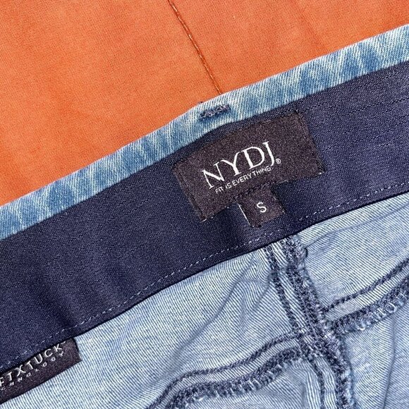 NYDJ Blue High-Rise Button-Fly Stretch Denim Straight Leg Women's Jeans Size S - Picture 6 of 10